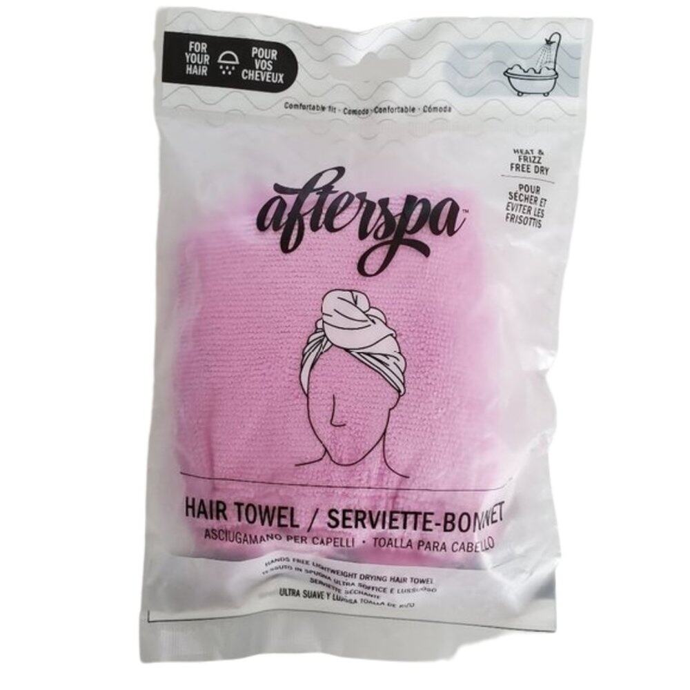 Afterspa Pink Hair Towel Wrap, One Size